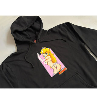 Hook Ups Skateboards Hoody Peach Black