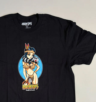 Hook Ups Skateboards Shirt Pocahook-ups Black
