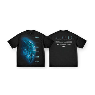 Huf X Aliens Shirt Xenomorph Size Black