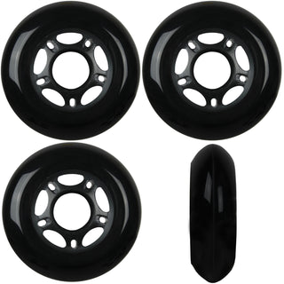 Player's Choice Racing Size Wheels - 5-Spoke Hub 84mm 82A Black (4-Pack)