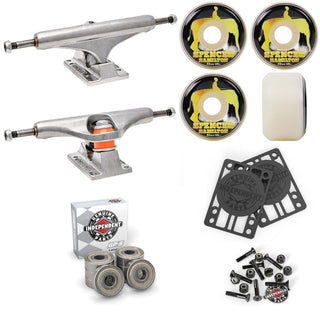 Independent Skateboard Trucks 139 + Satori 52mm 101A Wheels Indy Bearings Hardware Risers