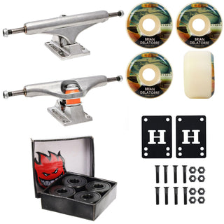 Independent Skateboard Trucks 159 + Satori 52mm 101A Wheels Spitfire Bearings + Hardware