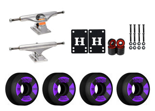 Independent Trucks 144 (8.25"), Bones 100's 55mm V5 #4 Black Wheels/Bearings/Hardware