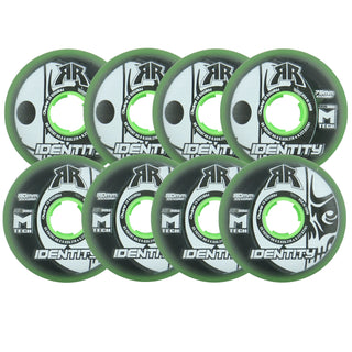 Rink Rat Roller Hockey Wheels - Identity XXX 76/80 HiLo 76A Green (8-Pack)