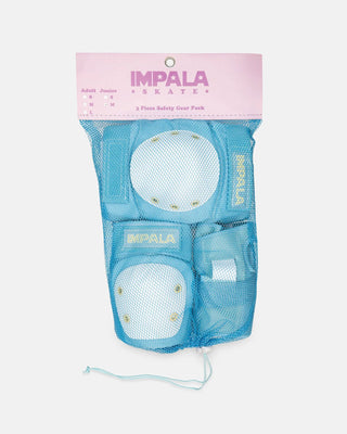 Impala Rollerskates Protective Set - Knee Pads, Elbow, Wrist Guards - Blue -  Youth Medium