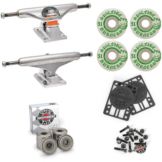 Independent X Spitfire Skateboard Trucks Wheels Bearings and Hardware Kit