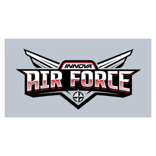 Innova Disc Golf Sticker - Air Force Prime - Grey Red - 6" x 3.25"