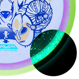 Axiom Disc Golf Particle Proton Insanity Silva Saarinen 2025 Halloween SE Distance Driver 9/5/-2/1.5 Hot Pink/Purple 175 grams