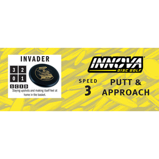 Innova Disc Golf XT Invader Putting Disc 3/2/0/1 Yellow/Red 175 grams