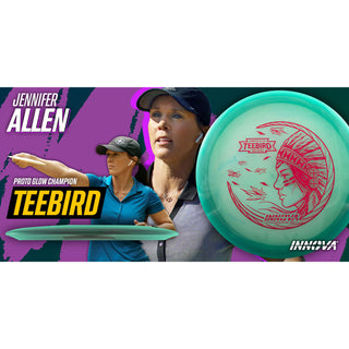 Innova Disc Golf Jennifer AllenÂ Tour Series Proto Glow Champion Teebird 7/5/0/2 Peach/Bronze 173 grams