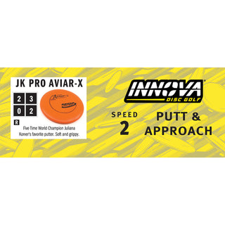 Innova Disc Golf Pro JK Aviar Putting Disc 2/3/0/2 Yellow/Navy 169 grams