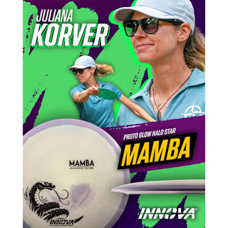 Innova Disc Golf Star Team Tour Series Juliana Korver Proto Glow Halo Star Mamba 11/6/-5/1 Lavender Blend/Black 165 grams