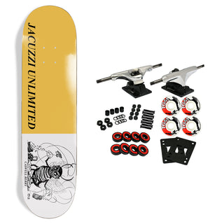 Jacuzzi Skateboard Complete Cawell Berry Bee Yellow 8.0" x 31.6"