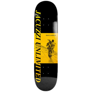 Jacuzzi Skateboard Deck Tony Latham Dirtbike Yellow 8.25" x 32.1"