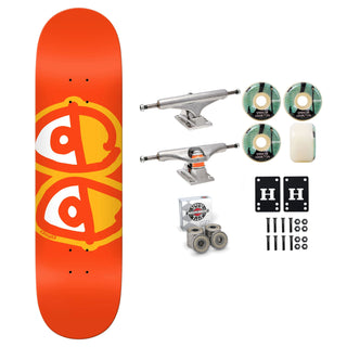 Krooked Skateboard Orange 8.25" Independent Satori Premium Kit