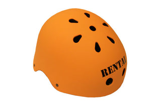 Krown Adult Skateboard Helmet - Orange Rental Graphic