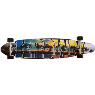 Krown Longboard Complete Kicktail Palm Sunset