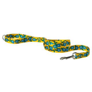 Krooked Skateboards Dog Lead Flowers Yellow