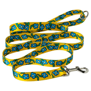 Krooked Skateboards Dog Lead Flowers Yellow