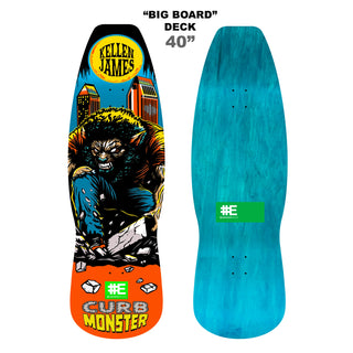 Everybody Skates Skateboard Complete Kellen James Curb Monster Big Board 12.4" x 40" with Independent Trucks, Spitfire Wheels