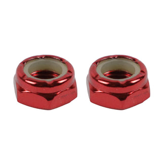 Dime Bag Skateboard Replacement Truck Kingpin Nuts Red (2-Pack)