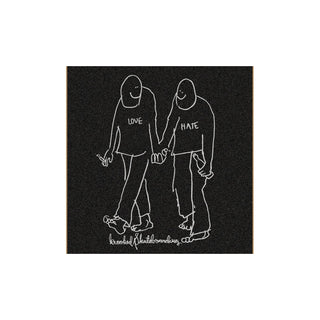Krooked Skateboard Griptape Love Hate Black 9" x 33" Grip Tape Sheet