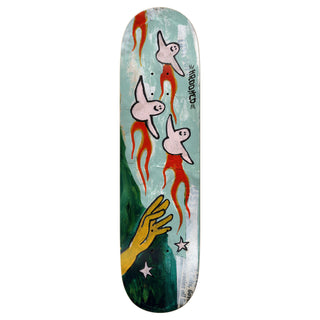 Krooked Skateboard Deck Firebirds Green 8.12" x 32"