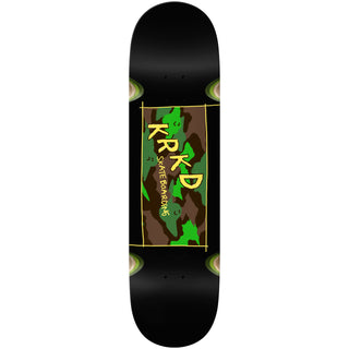 Krooked Skateboard Deck Kamo Wheel Wells Black 8.25" x 32"