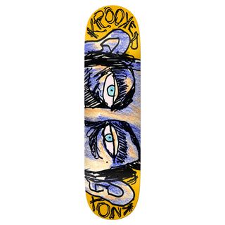 Krooked Skateboard Complete Knox Watcher Yellow 8.5" x 32.18"