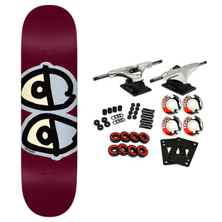 Krooked Skateboard Complete Team Eyes Maroon 8.75" x 32.62"