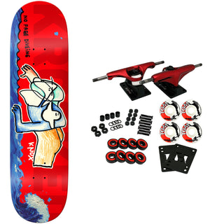 Krooked Skateboard Complete Knox Free Drive Red 8.5" x 32.18"