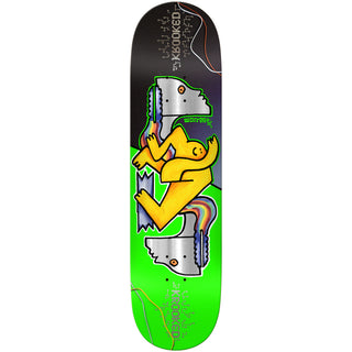 Krooked Skateboard Complete Worrest Neon Robot Slick Green 8.3" x 31.9"