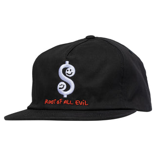 Krooked Skateboards Hat Root Snapback Black