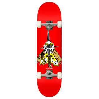 Krooked Skateboard Complete Skull Sword Red 8.5" x 32.2" Factory Assembled
