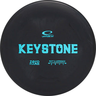 Latitude 64 Disc Golf Zero Soft Keystone Putter 2/5/-1/1 Dark Grey/Teal 173 grams