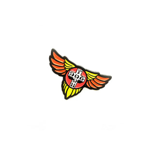 Dogtown Skateboards Pin Wings OG 70s Enamel Pin Orange/Yellow 1"