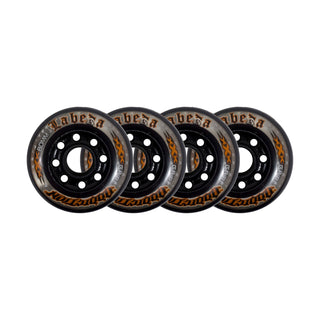 Labeda Roller Hockey Wheels - Addiction 72mm 76A Clear/Black (4-Pack)