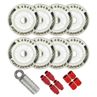 Labeda Roller Hockey Wheels - Addiction Micro 72mm 76A White (8-Pack)