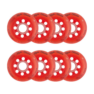 Labeda Roller Hockey Wheels - Addiction 80mm 76A Red (8-Pack)