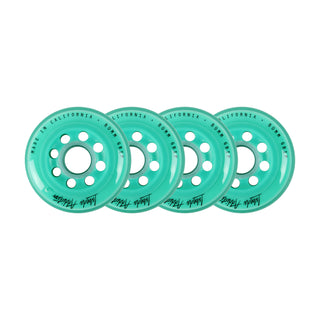 Labeda Roller Hockey Wheels - Addiction 80mm 76A Teal (4-Pack)
