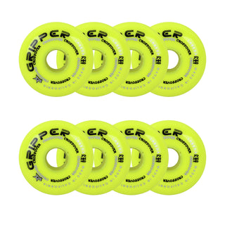 Labeda Roller Hockey Wheels - Gripper Crossover 72mm 80A Yellow (8-Pack)
