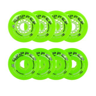 Labeda Roller Hockey Wheels - Gripper Crossover 72/80 HiLo 74A Green (8-Pack)