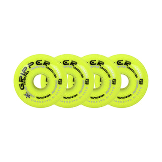 Labeda Roller Hockey Wheels - Gripper Crossover 72/80 HiLo 80A Yellow (8-Pack)