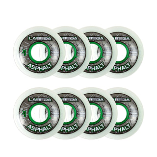 Labeda Roller Hockey Wheels - Asphalt Gripper 59mm 83A White (8-Pack)