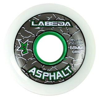 Labeda Roller Hockey Wheels - Asphalt Gripper 68/72 Youth HiLo 83A White (8-Pack)