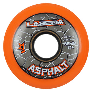 Labeda Roller Hockey Wheels - Asphalt Gripper 68mm 85A Orange (4-Pack)