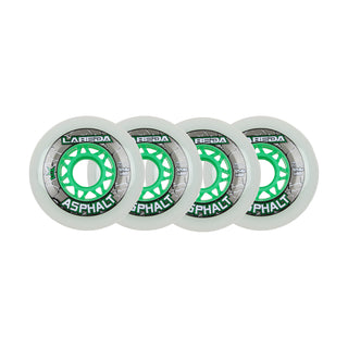 Labeda Roller Hockey Wheels - Asphalt Gripper 72mm 83A White (4-Pack)
