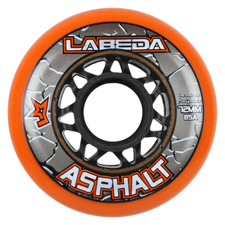 Labeda Roller Hockey Wheels - Asphalt Gripper 72mm 85A Orange (4-Pack)