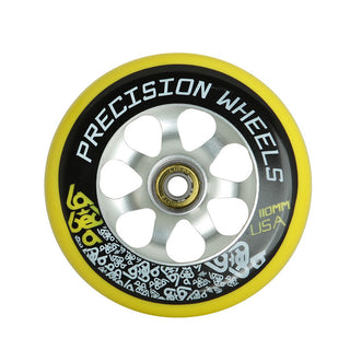 Labeda Precision Scooter Wheel Yellow 110mm w/ Lucky Bearings