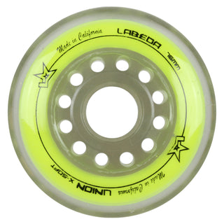 Labeda Roller Hockey Wheels - Union 76mm 76A Yellow (8-Pack)